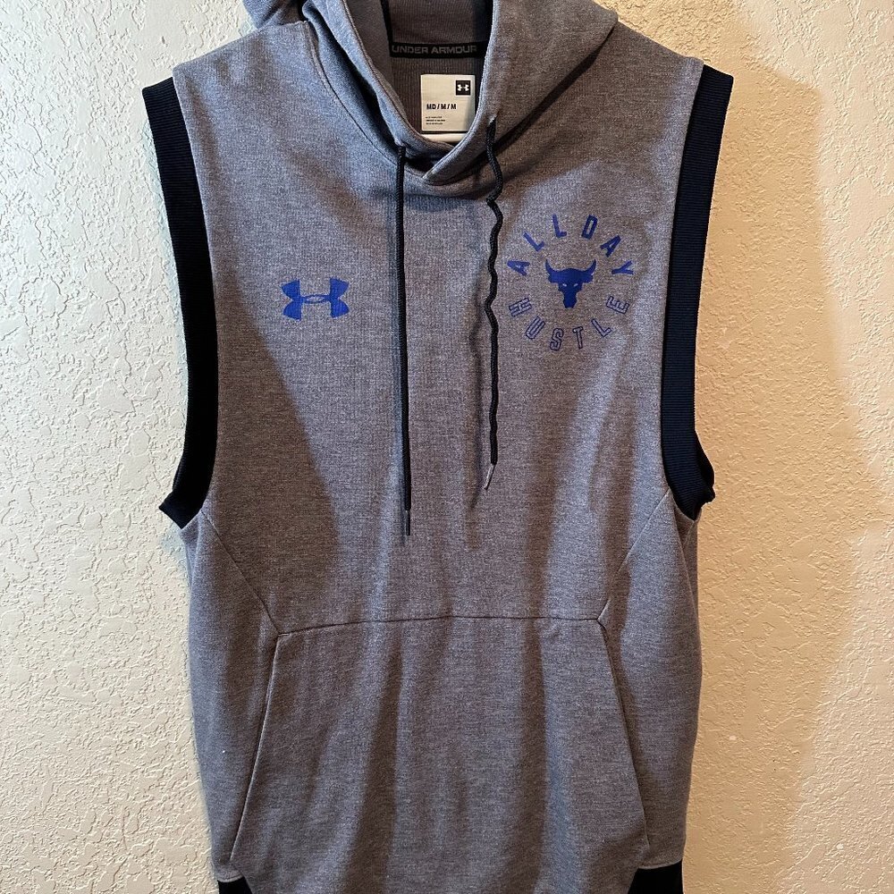 NWOT Under Armour "Project Rock" Men's Workout Tank Top Hoodie